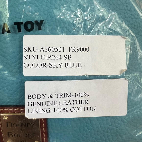 Dooney & Burke Pebble Grain Crossbody, Sky Blue - Picture 10 of 11
